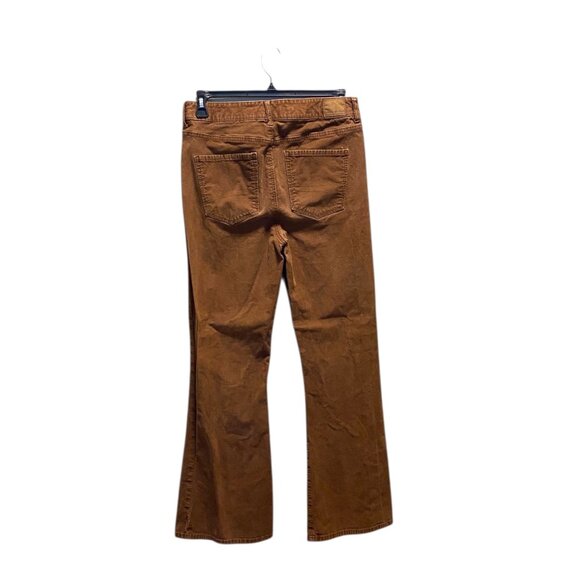 American Eagle Outfitters Super High Rise Flare Corduroy Pants Brown Size 12 - Picture 15 of 16